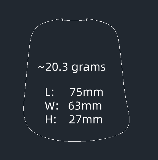 G-Wolves Fenrir Asym 8K Wireless Mouse ~20.4g,Type C Usb (Including duties and taxes)