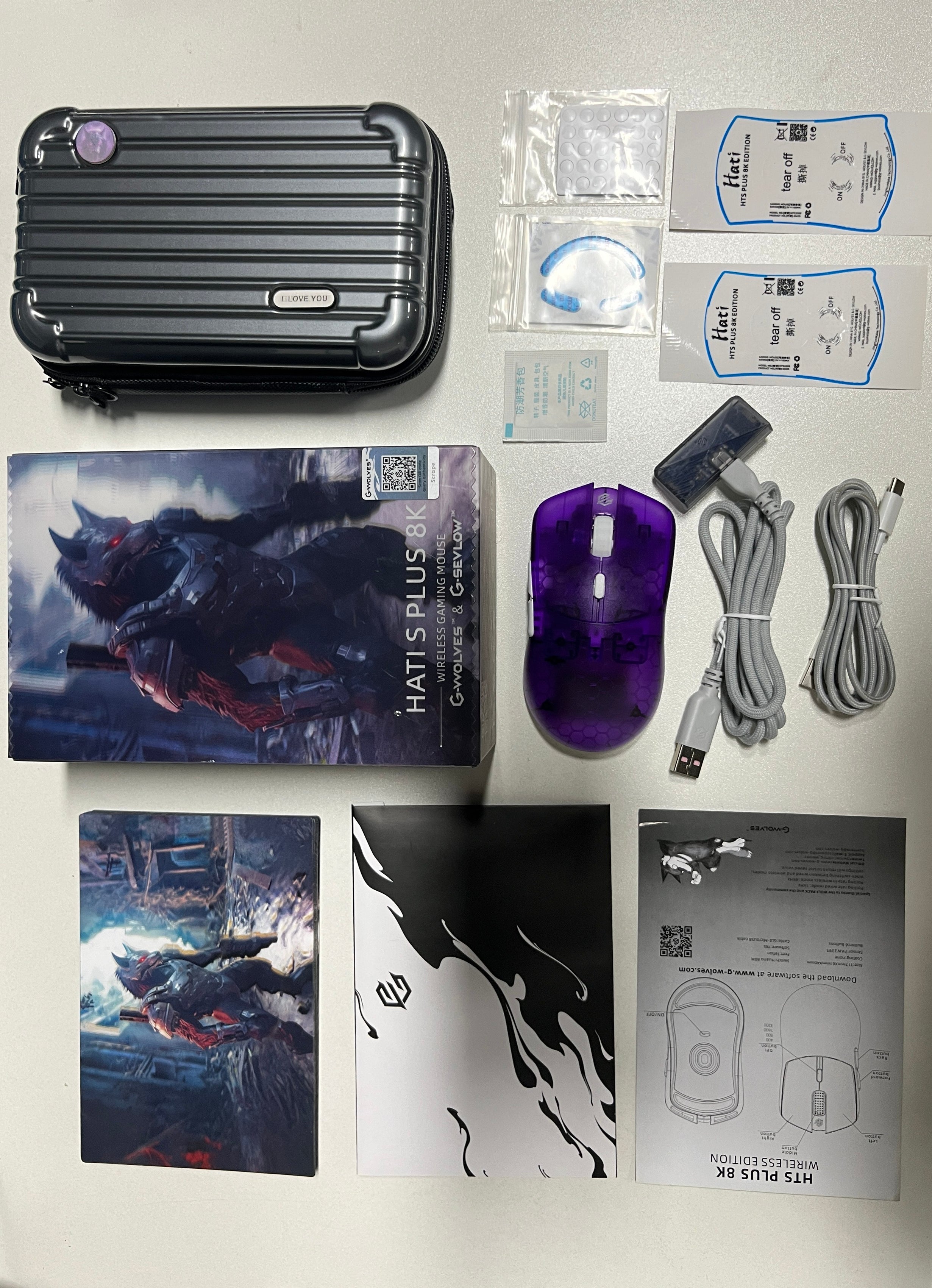 HTS Plus 8K Wireless Gaming Mouse,46g±1g,USB: Type C port (Including duties and taxes)