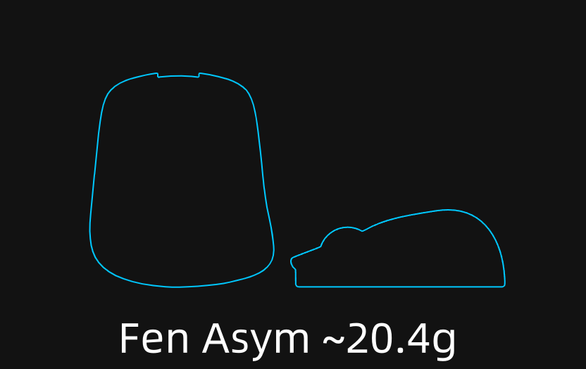 G-Wolves Fenrir Asym 8K Wireless Mouse ~20.4g,Type C Usb (Including duties and taxes)