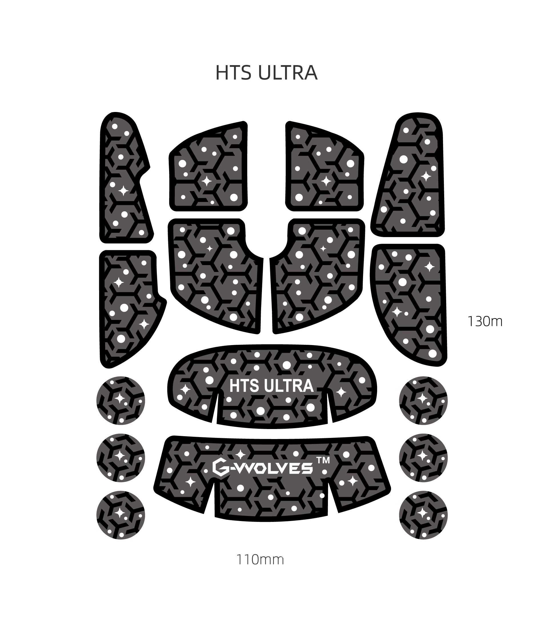 G-Wolves HTS Ultra anti-slip sticker and foot skates kit