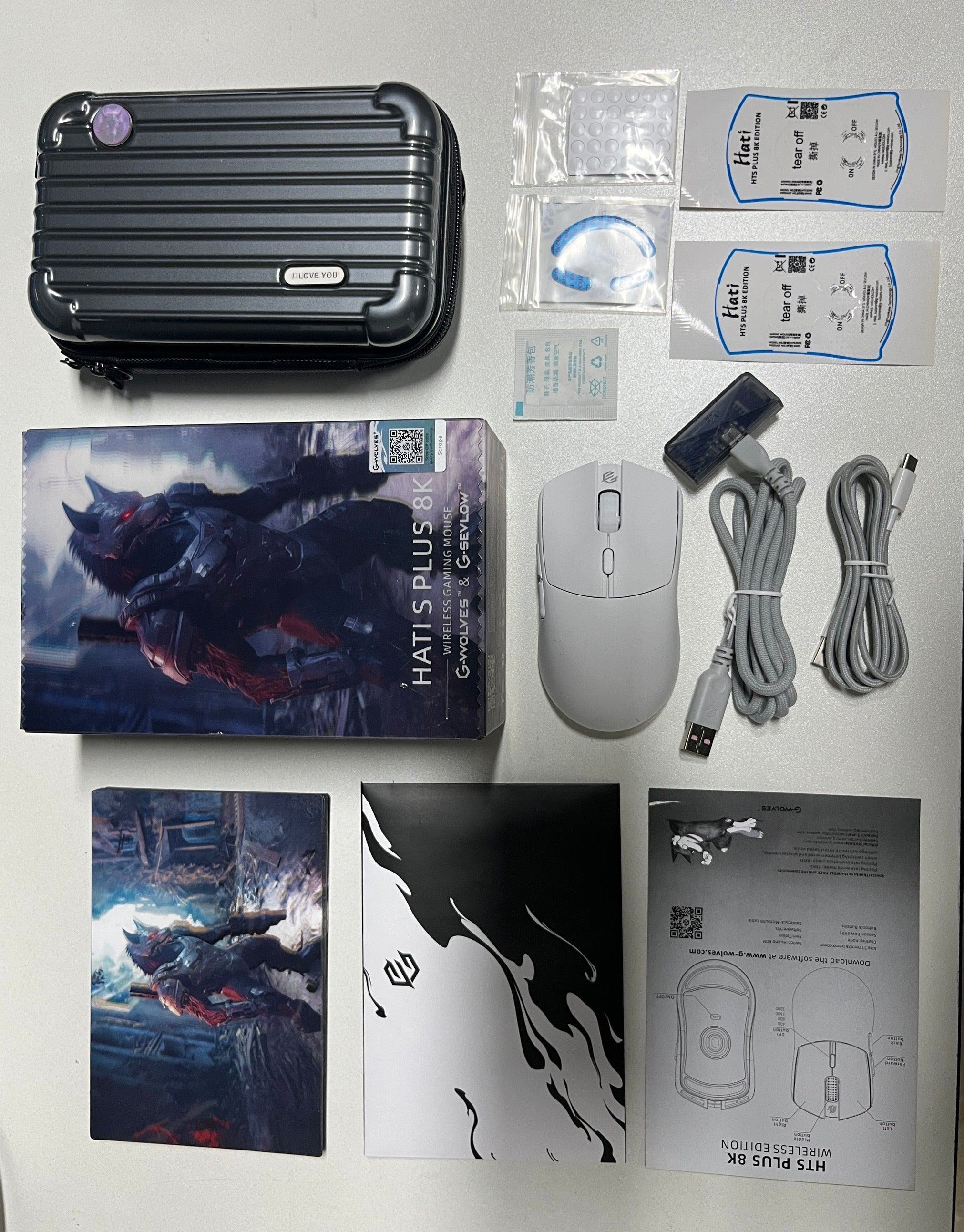 HTS Plus 8K Wireless Gaming Mouse,46g±1g,USB: Type C port (Including duties and taxes)
