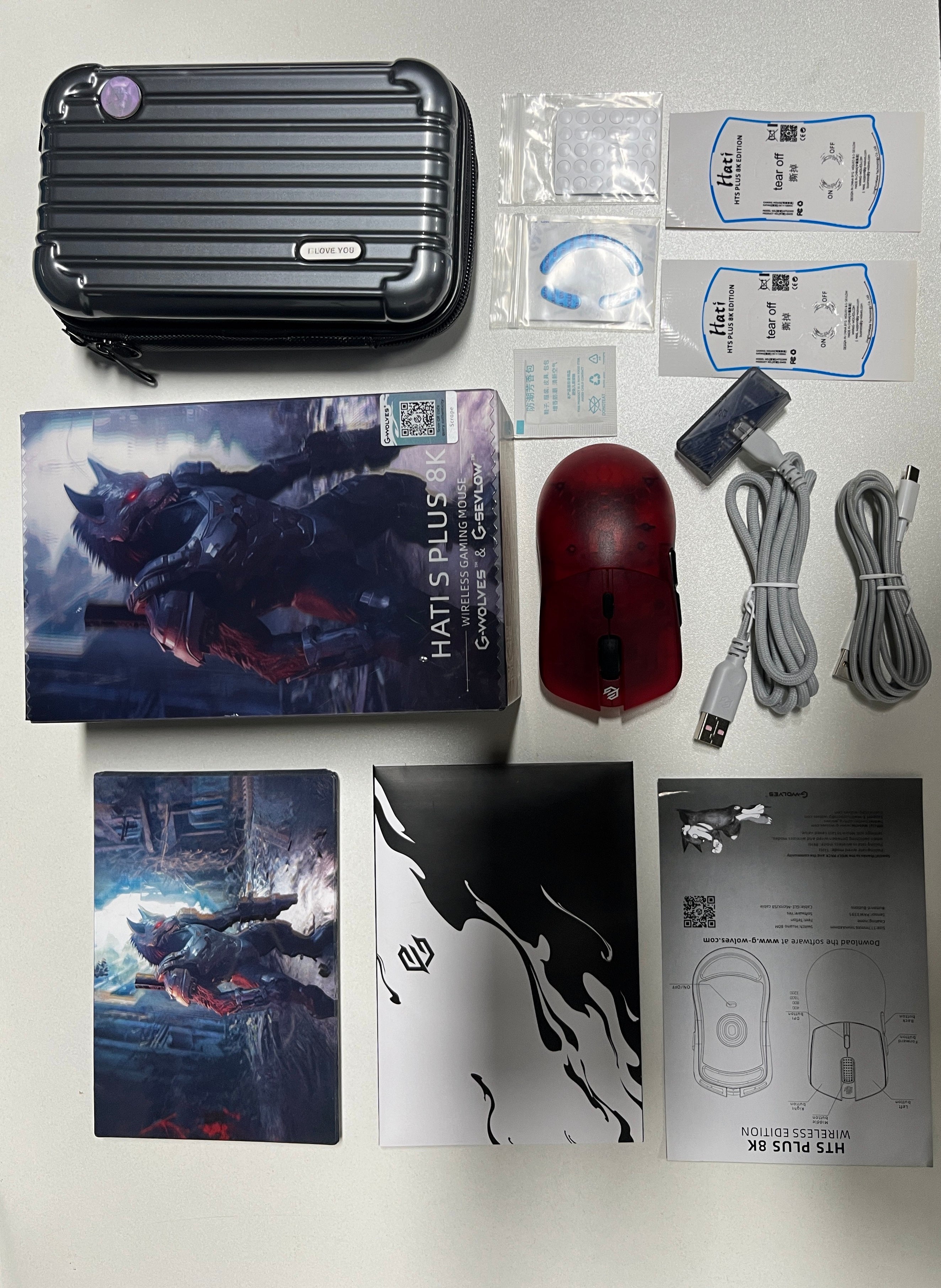 HTS Plus 8K Wireless Gaming Mouse,46g±1g,USB: Type C port (Including duties and taxes)