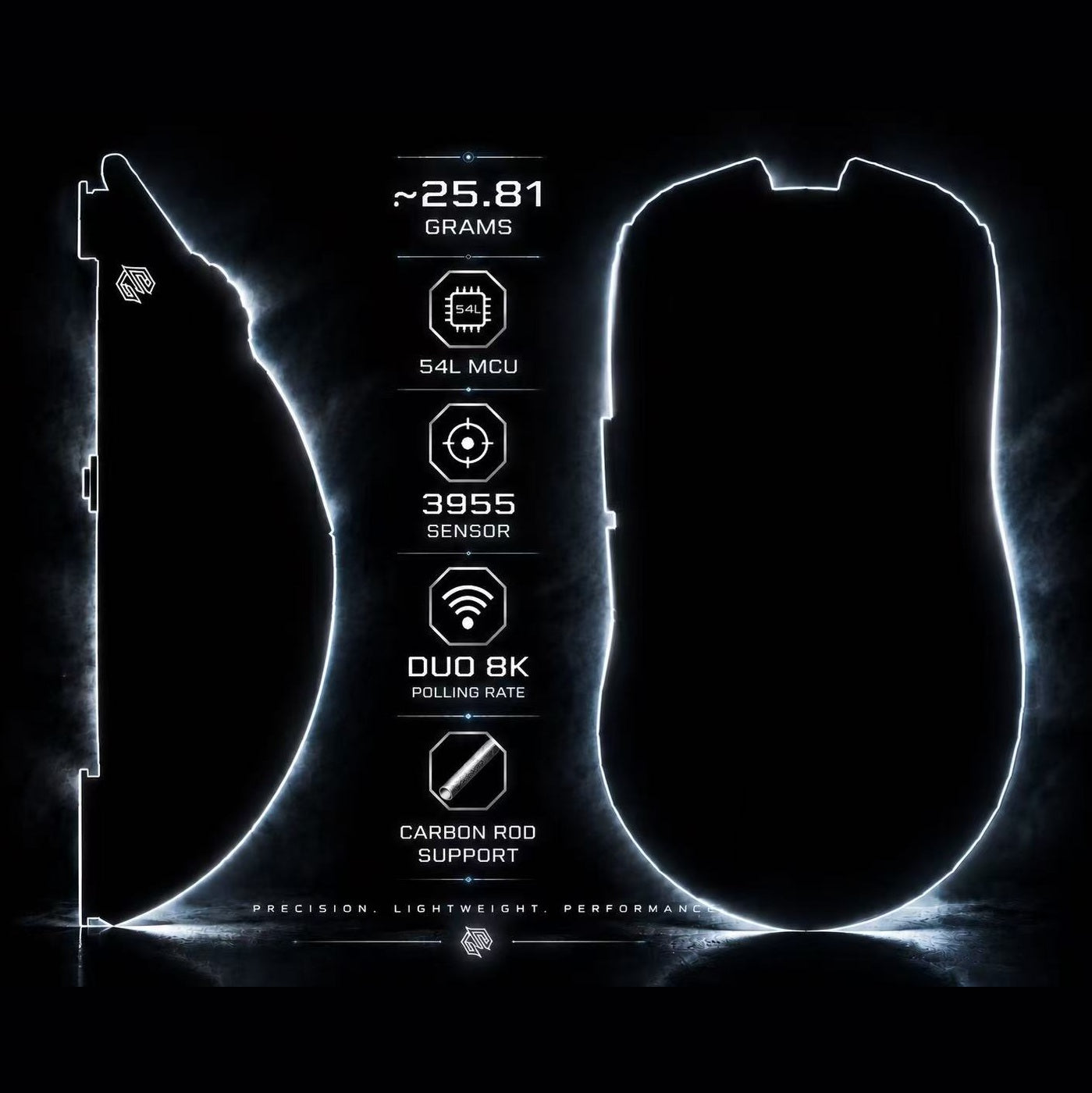 G-Wolves HTX Mini Asym 8K Wireless Gaming Mouse,~25.8g (Including duties and taxes)Pre-release stage